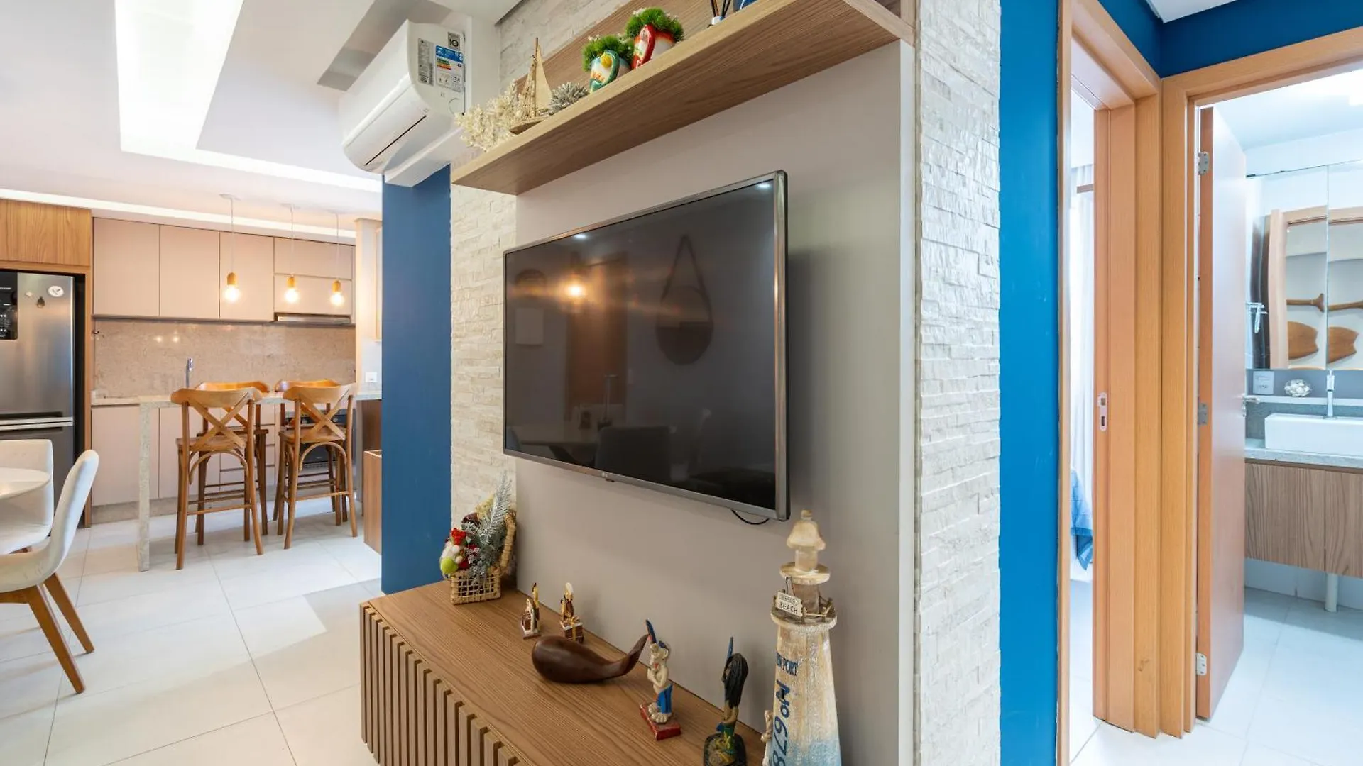 公寓 Apto Completo Com Vista Mar Pe Na Areia Em Barra Velha Em Condominio Resort Com Spa, Piscina, Quadra De Futebol, Sala De Jogos, Brinquedoteca, Complexo Com Diversos Comercios 巴西